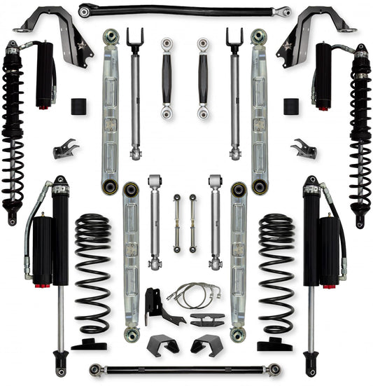 4.5 Inch X-Factor Pro Elite Coilover No Limits Mid-Arm Suspension System for Jeep Gladiator JT Diesel Models Comp System Stage 2 Rock Krawler