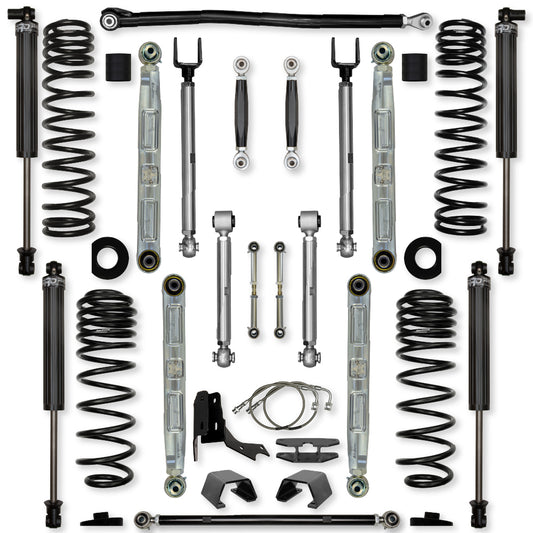 4.5 Inch X-Factor Pro Elite No Limits Mid-Arm Suspension System for Jeep Gladiator JT Diesel Models Rock Krawler