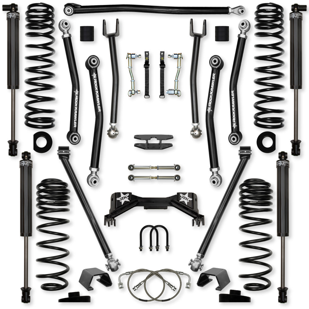 4.5 Inch Pro X Mid-Arm Suspension System for Jeep Gladiator JT Gas Models Rock Krawler