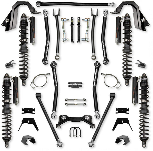4.5 Inch Pro X Coilover Mid-Arm Suspension System for Jeep Gladiator JT Gas Models Trail Runner System Stage 1 Rock Krawler