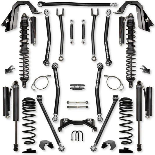 4.5 Inch Pro X Coilover No Limits Mid-Arm System for Jeep Gladiator JT Gas Models Comp Stage 1 Rock Krawler