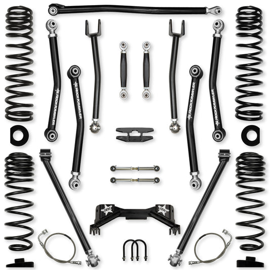 4.5 Inch Pro X No Limits Mid-Arm System for Jeep Gladiator JT Gas Models Comp Stage 1 With No Shocks Rock Krawler