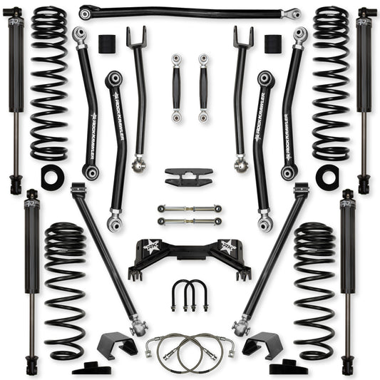 4.5 Inch Pro X No Limits Mid-Arm System for Jeep Gladiator JT Gas Models Comp Stage 1 With IFP Shocks Rock Krawler