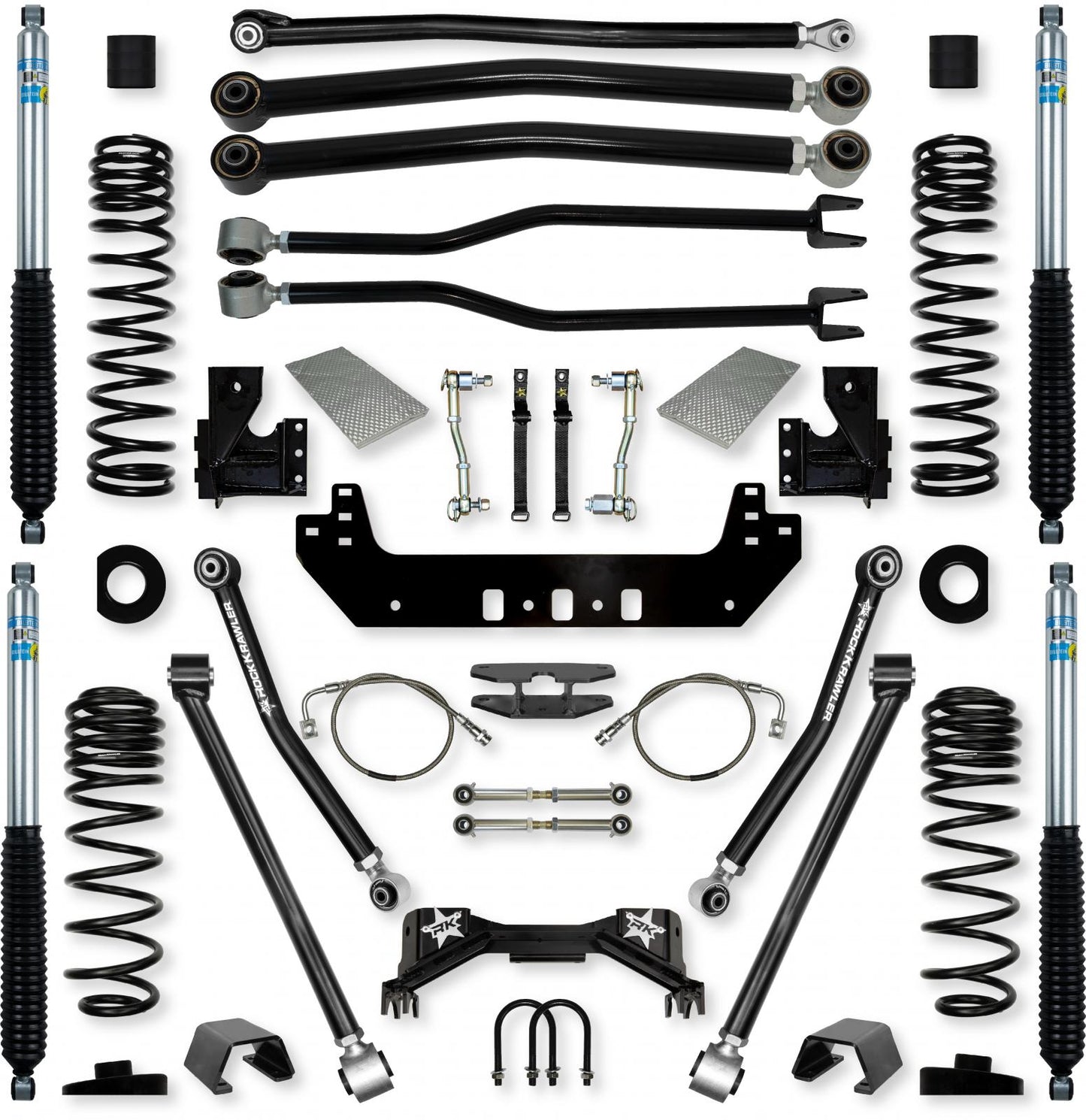 4.5 Inch Silverback Long-Arm Suspension System for Jeep Gladiator JT Gas Models Rock Krawler-1