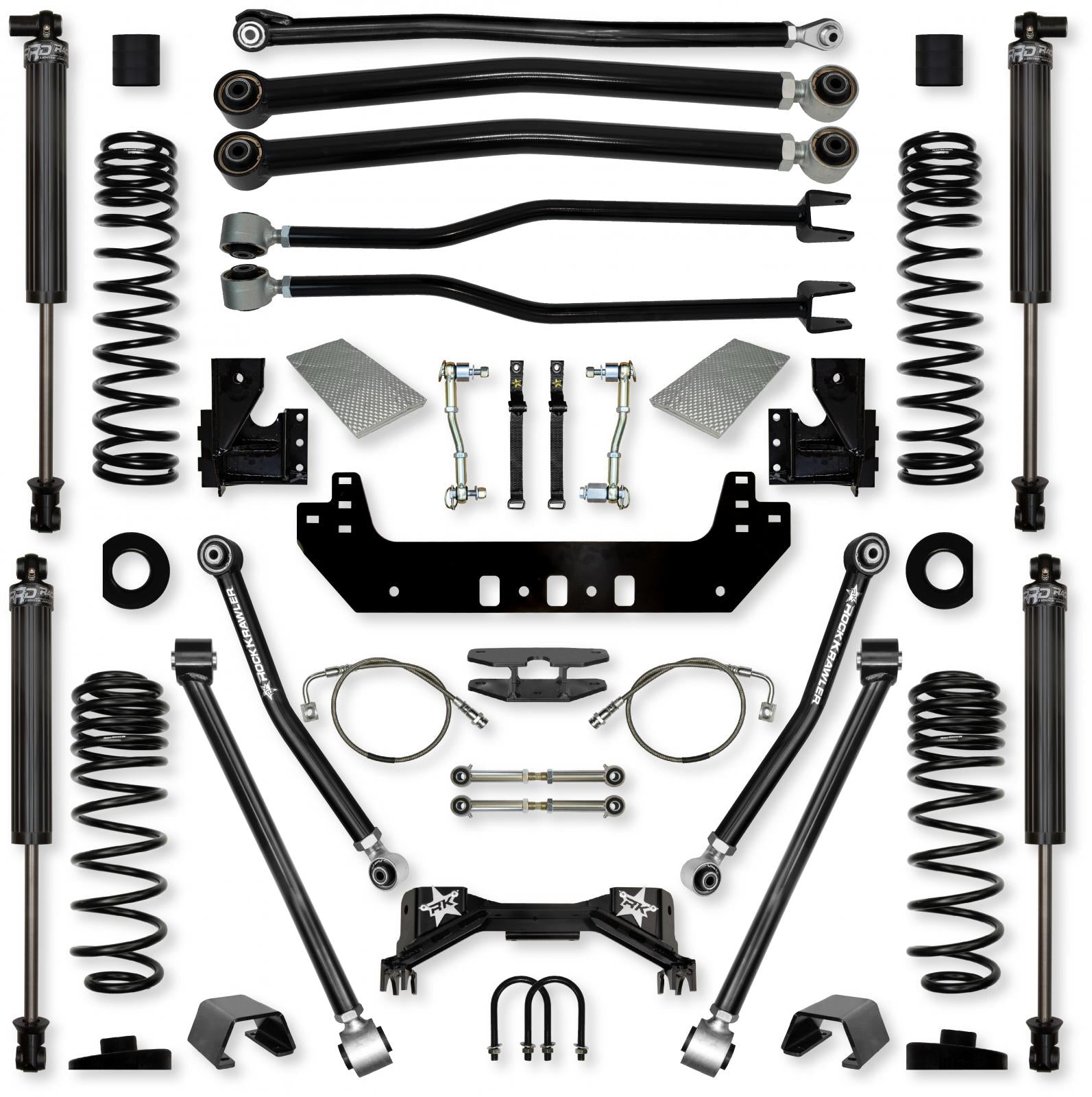 4.5 Inch Silverback Long-Arm Suspension System for Jeep Gladiator JT Gas Models Rock Krawler