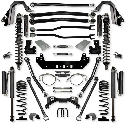4.5 Inch Silverback Coilover No Limits Long-Arm Suspension System for Jeep Gladiator Gas Models Comp Stage 1 Rock Krawler