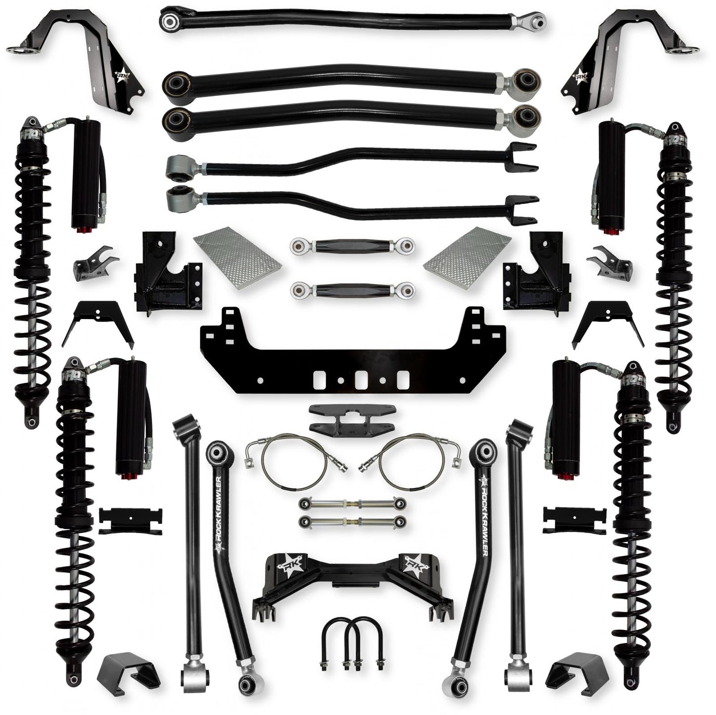 4.5 Inch Silverback Coilover No Limits Long-Arm Suspension System for Jeep Gladiator Gas Models Trail Runner System Stage 2 Rock Krawler