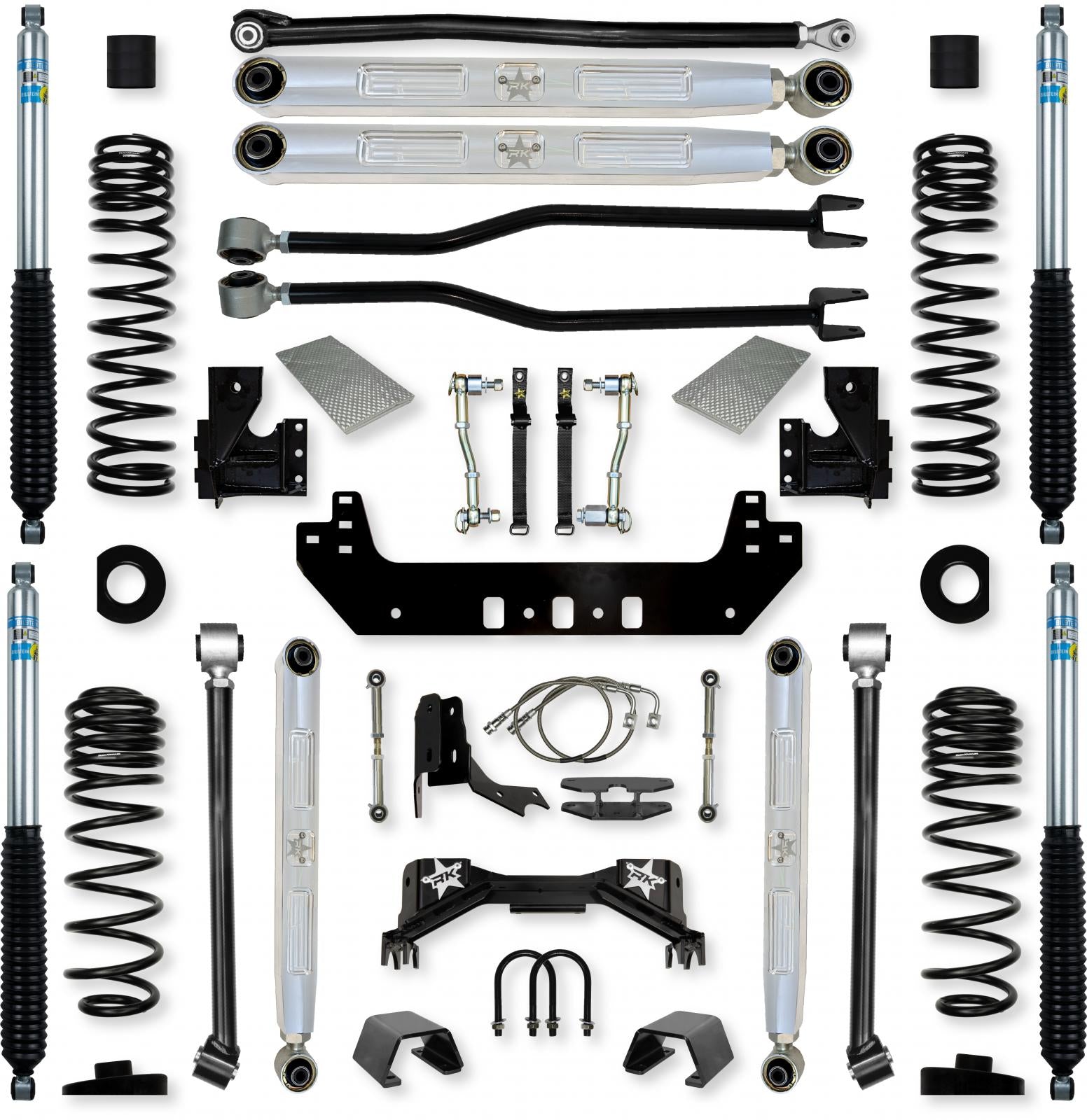 4.5 Inch Silverback Pro Elite Long-Arm Suspension System for Jeep Gladiator Gas Models Rock Krawler-1
