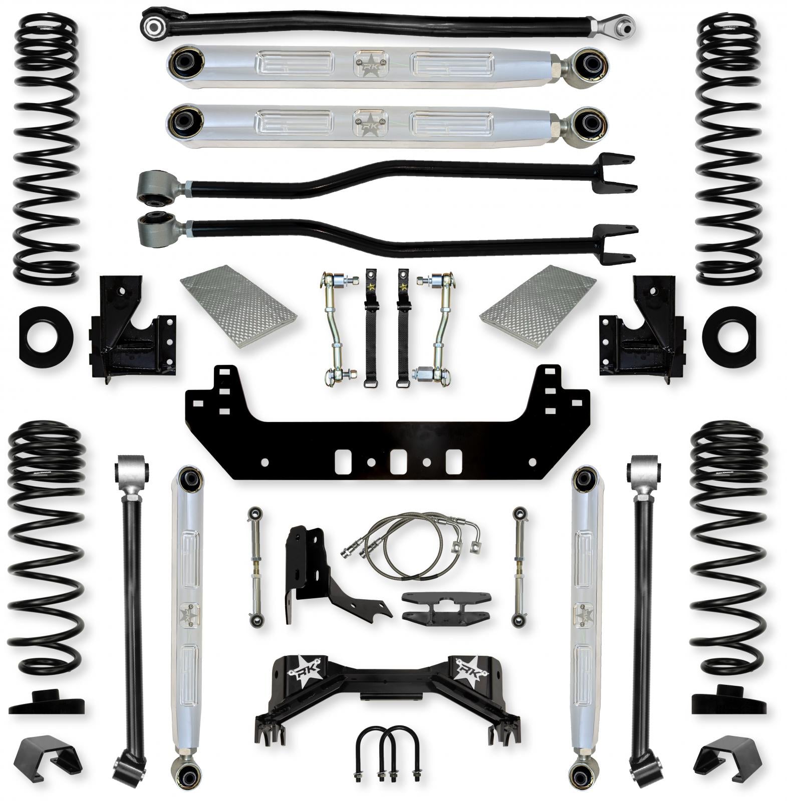 4.5 Inch Silverback Pro Elite Long-Arm Suspension System for Jeep Gladiator Gas Models Rock Krawler-2