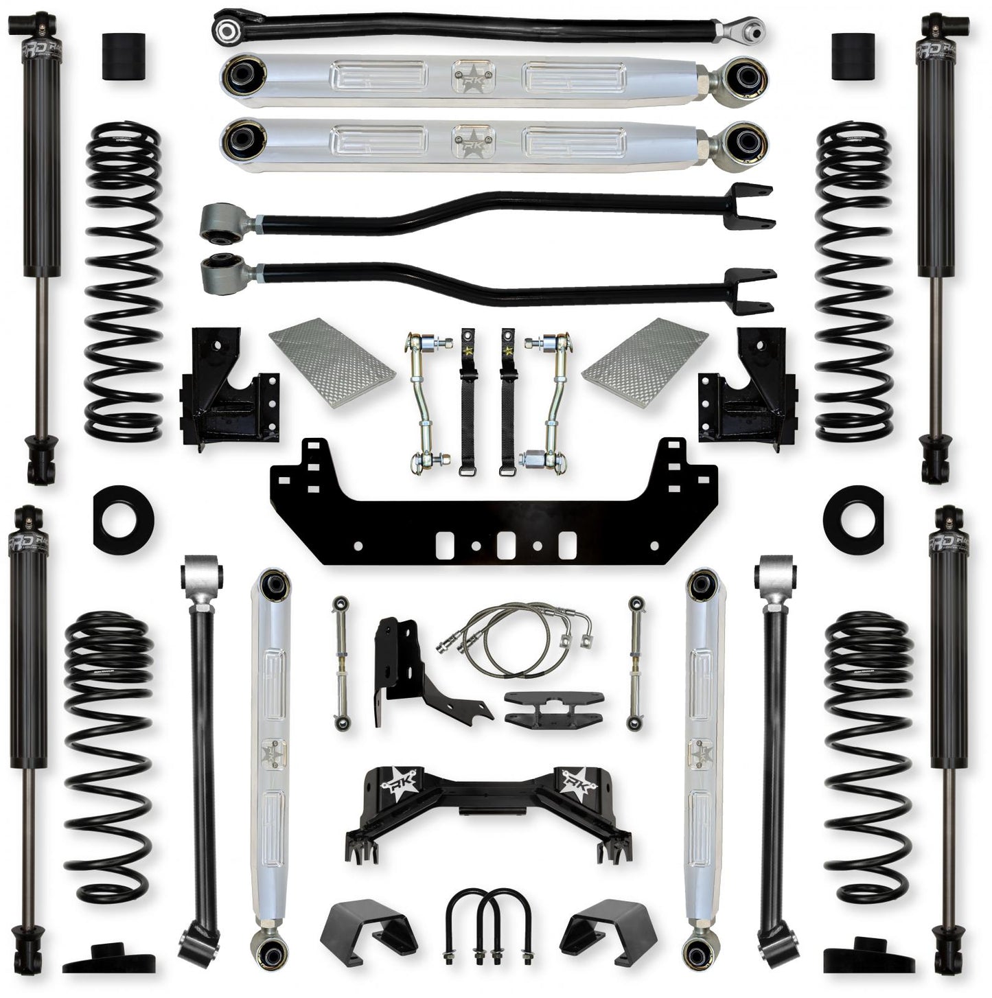 4.5 Inch Silverback Pro Elite Long-Arm Suspension System for Jeep Gladiator Gas Models Rock Krawler