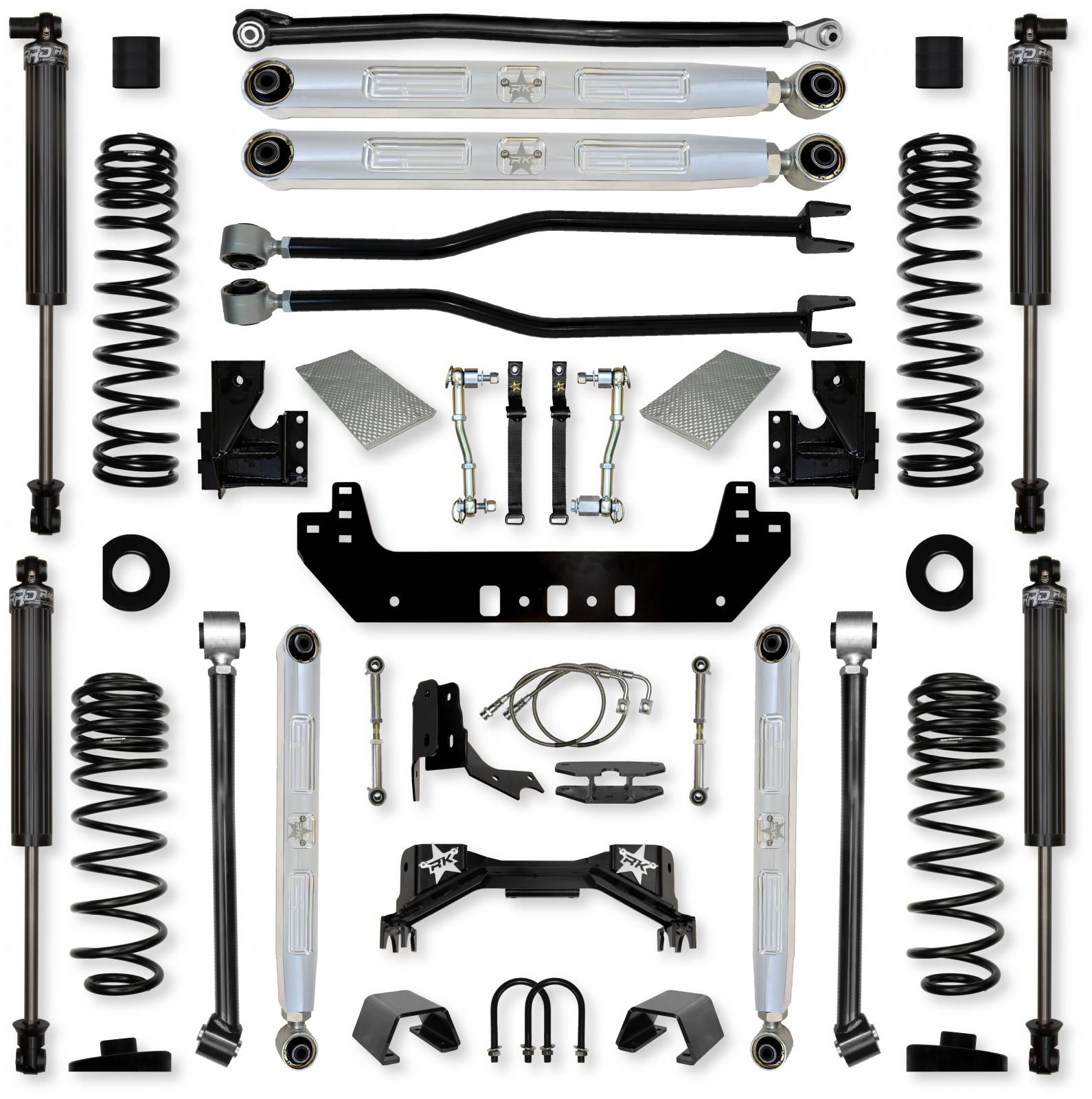 4.5 Inch Silverback Pro Elite Long-Arm Suspension System for Jeep Gladiator Gas Models Rock Krawler