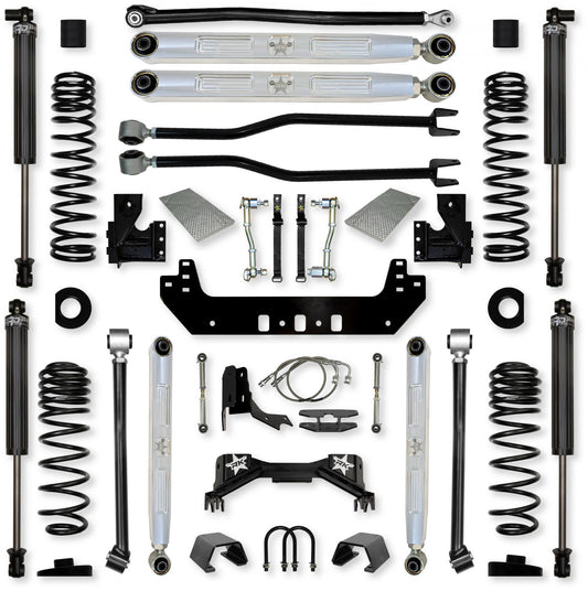 4.5 Inch Silverback Pro Elite Long-Arm Suspension System for Jeep Gladiator Gas Models Rock Krawler