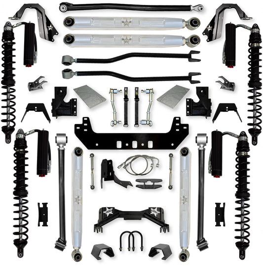 4.5 Inch Silverback Pro Elite COILOVERS Long-Arm Suspension System for Jeep Gladiator Gas Models Trail Runner System Stage 2 Rock Krawler