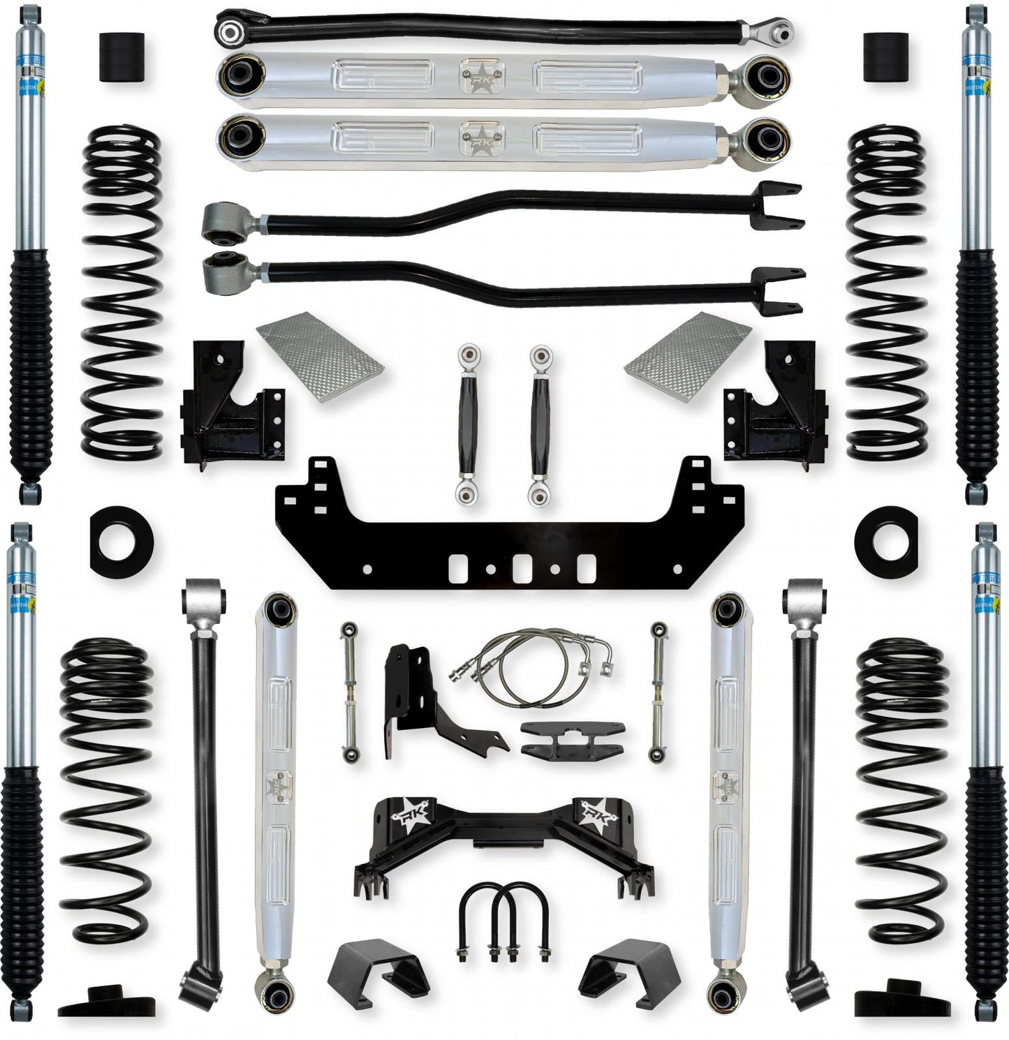 4.5 Inch Silverback Pro Elite No Limits Long-Arm Suspension System for Jeep Gladiator Gas Models Rock Krawler-1