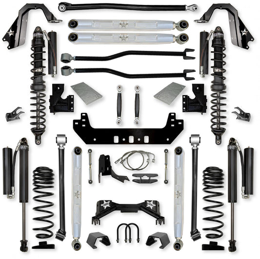 4.5 Inch Silverback Pro Elite Coilover No Limits Long-Arm Suspension System for Jeep Gladiator Gas Models Comp Stage 1 Rock Krawler