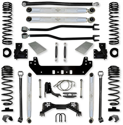 4.5 Inch Silverback Pro Elite No Limits Long-Arm Suspension System for Jeep Gladiator Gas Models Rock Krawler-2