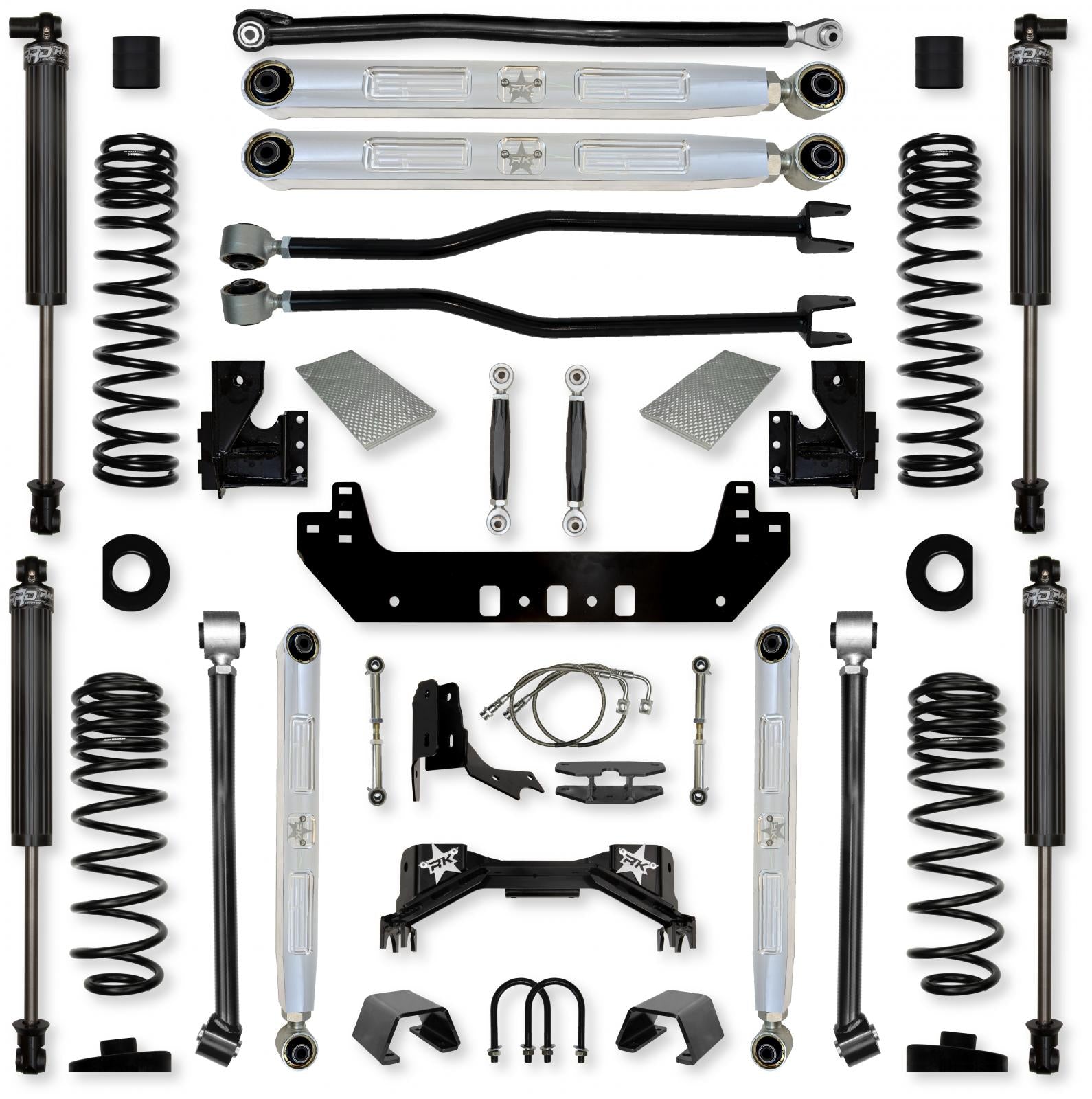 4.5 Inch Silverback Pro Elite No Limits Long-Arm Suspension System for Jeep Gladiator Gas Models Rock Krawler