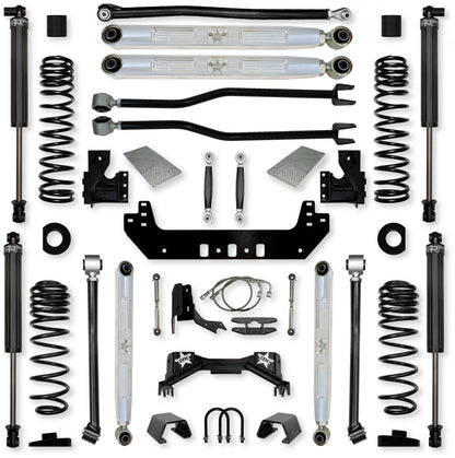 4.5 Inch Silverback Pro Elite No Limits Long-Arm Suspension System for Jeep Gladiator Gas Models Rock Krawler