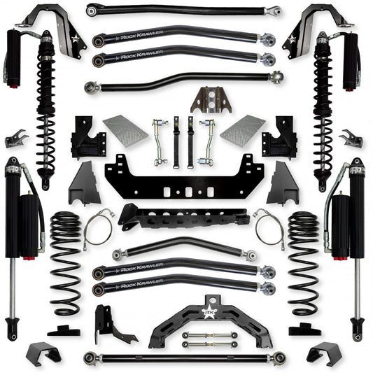 4.5 Inch X-Factor X2 Coilover Long-Arm Suspension System for Jeep Gladiator JT Gas Models Comp System Stage 2 Rock Krawler
