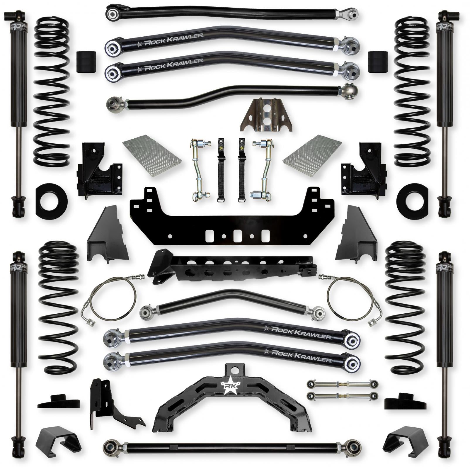 4.5 Inch X-Factor X2 Long-Arm Suspension System for Jeep Gladiator JT Diesel Models Rock Krawler