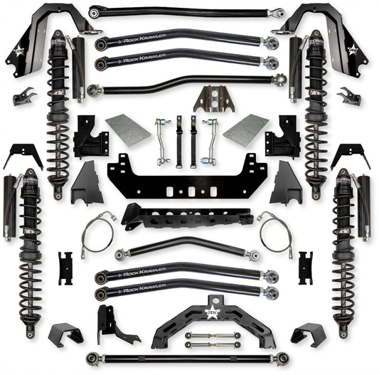 4.5 Inch X-Factor X2 Coilover Long-Arm Suspension System for Jeep Gladiator JT Diesel Models Trail Runner System Stage 1 Rock Krawler