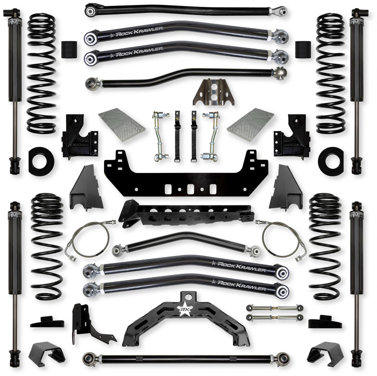 4.5 Inch X-Factor X2 Long-Arm Suspension System for Jeep Gladiator JT Gas Models Rock Krawler