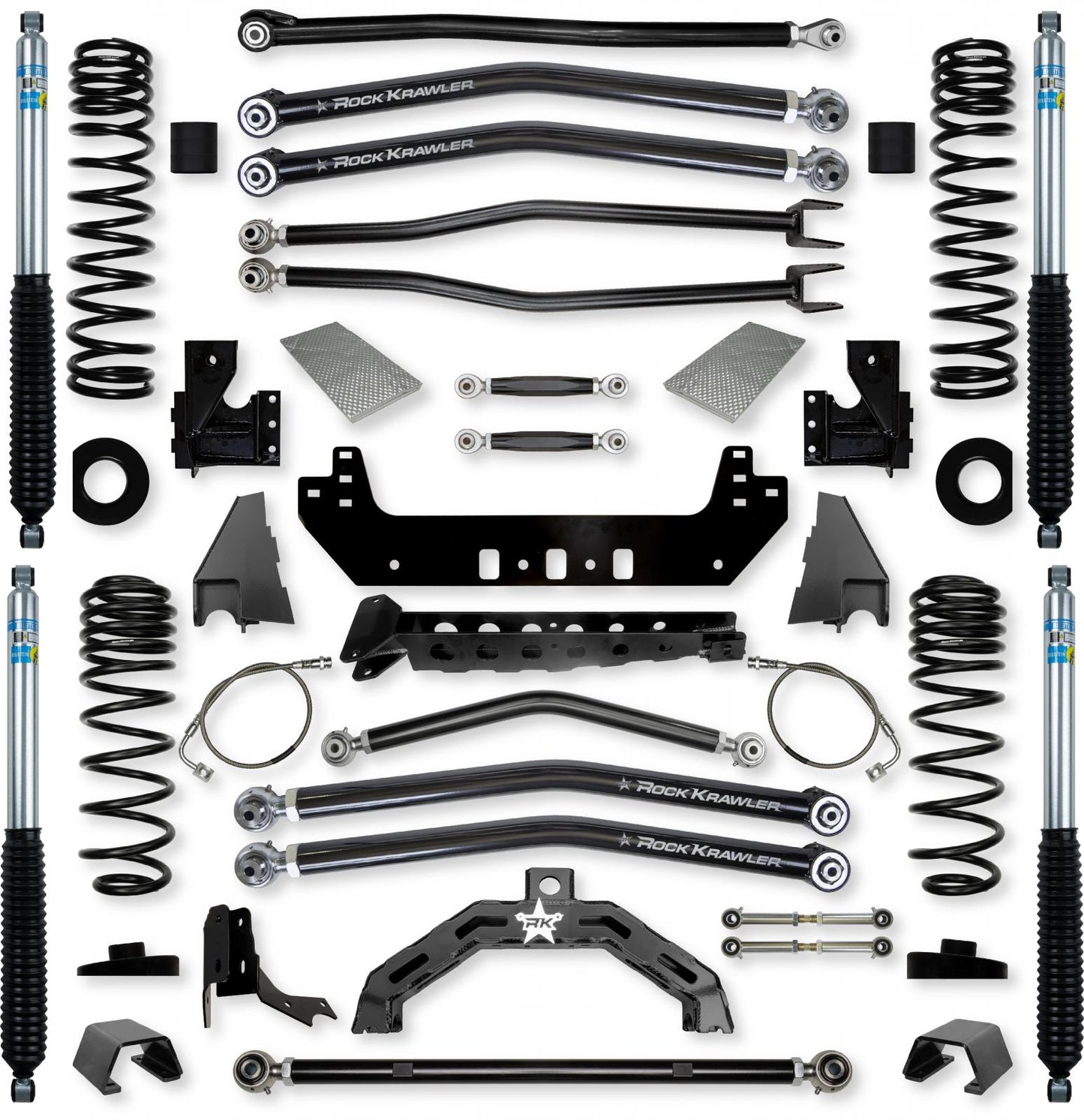 4.5 Inch X-Factor X2 No Limits Long-Arm Suspension System for Jeep Gladiator JT Diesel Models Rock Krawler-2