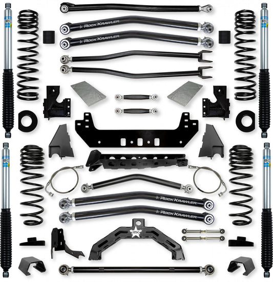 4.5 Inch X-Factor X2 No Limits Long-Arm Suspension System for Jeep Gladiator JT Diesel Models With Bilstein Shocks Rock Krawler