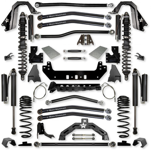 4.5 Inch X-Factor X2 Coilover No Limits Long-Arm Suspension System for Jeep Gladiator JT Diesel Models Comp Stage 1 Rock Krawler