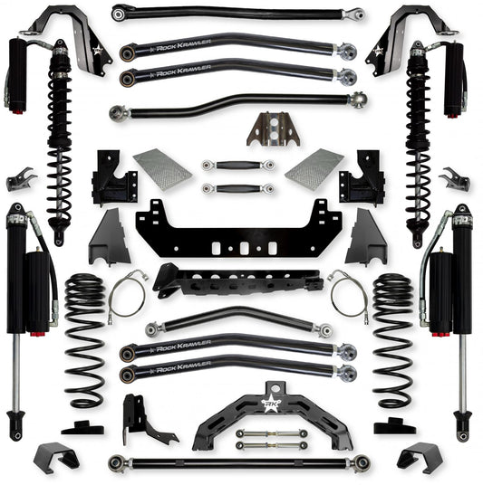 4.5 Inch X-Factor X2 Coilover No Limits Long-Arm Suspension System for Jeep Gladiator JT Diesel Models Comp System Stage 2 Rock Krawler