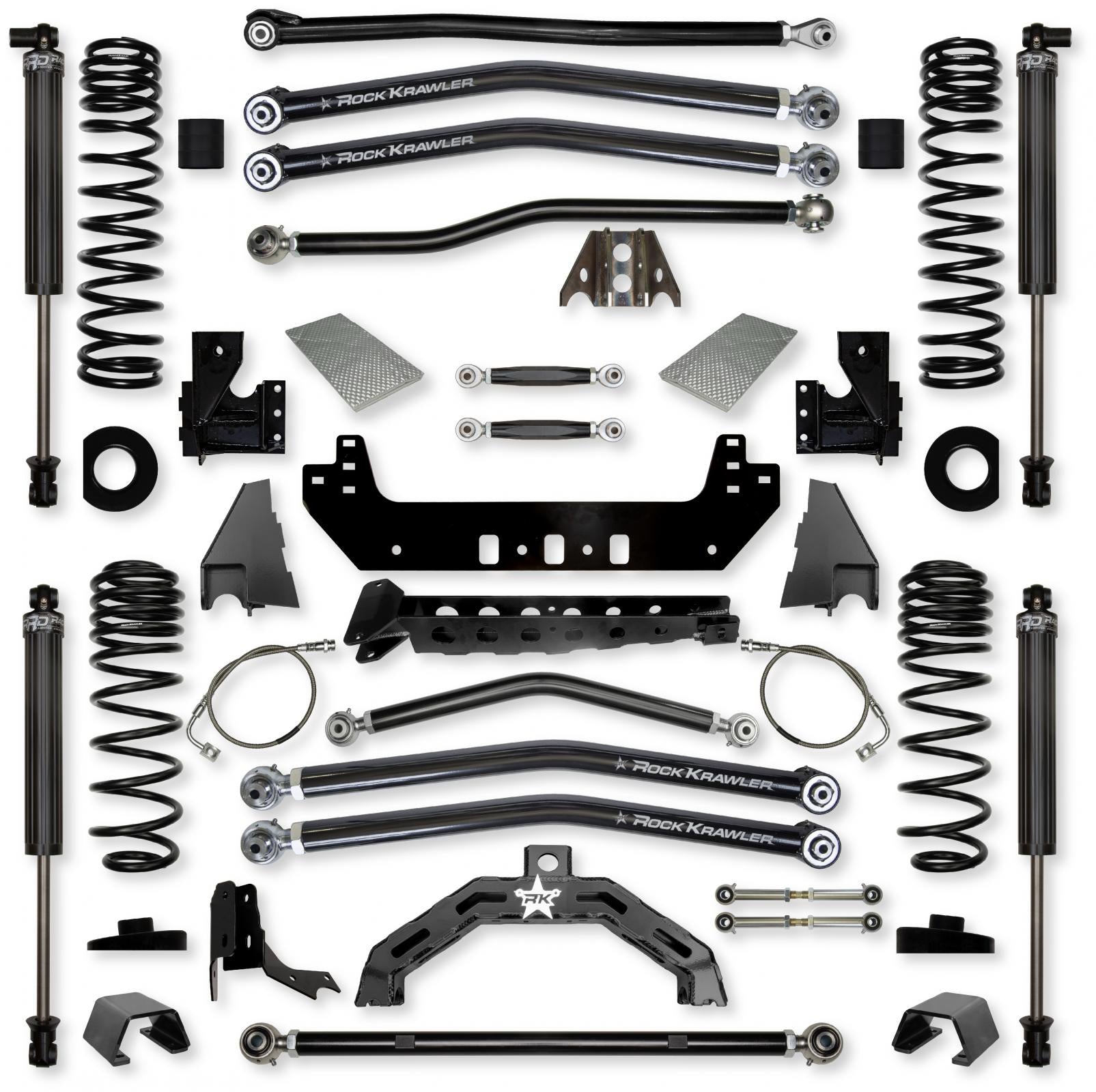 4.5 Inch X-Factor X2 No Limits Long-Arm Suspension System for Jeep Gladiator JT Diesel Models Rock Krawler