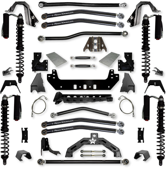 4.5 Inch X-Factor X2 Coilover No Limits Long-Arm Suspension System for Jeep Gladiator JT Diesel Models Trail Runner System Stage 2 Rock Krawler