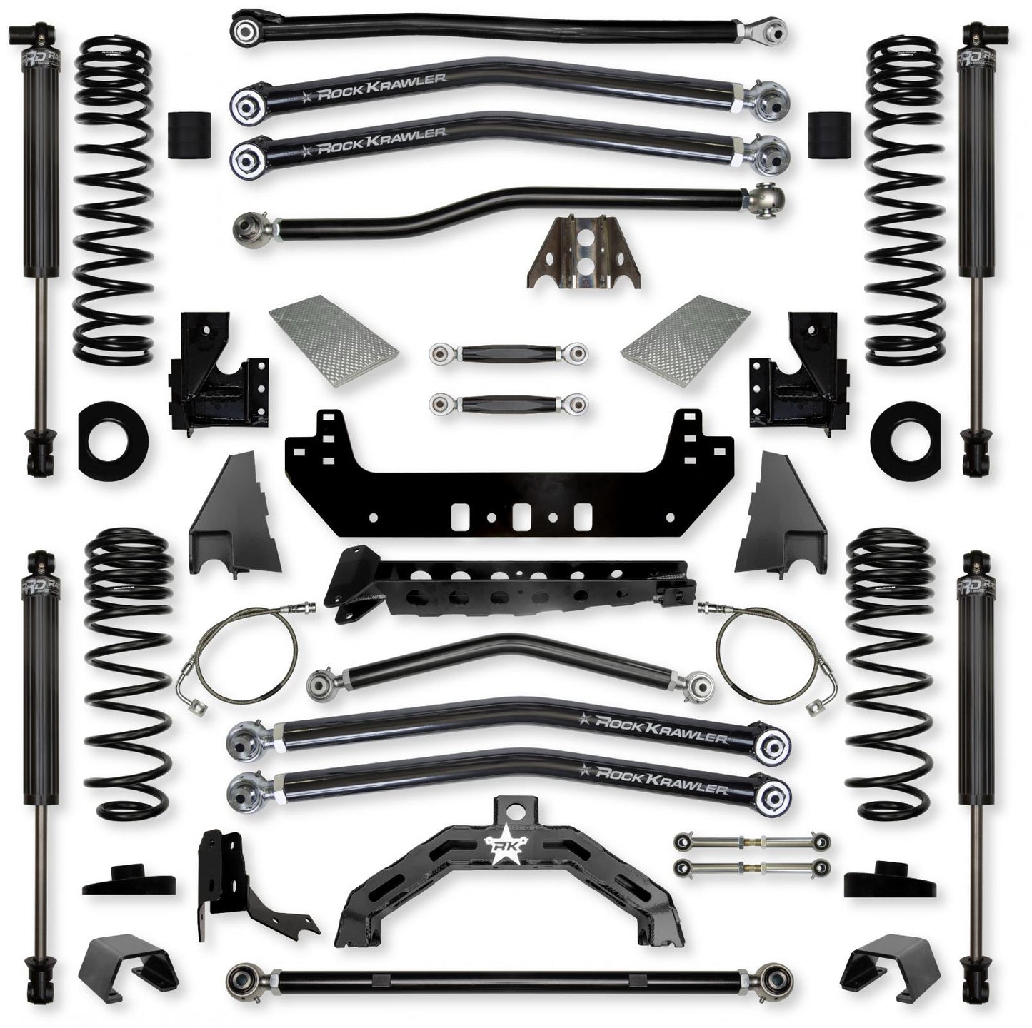 4.5 Inch X-Factor X2 No Limits Long-Arm Suspension System for Jeep Gladiator JT Gas Models Rock Krawler