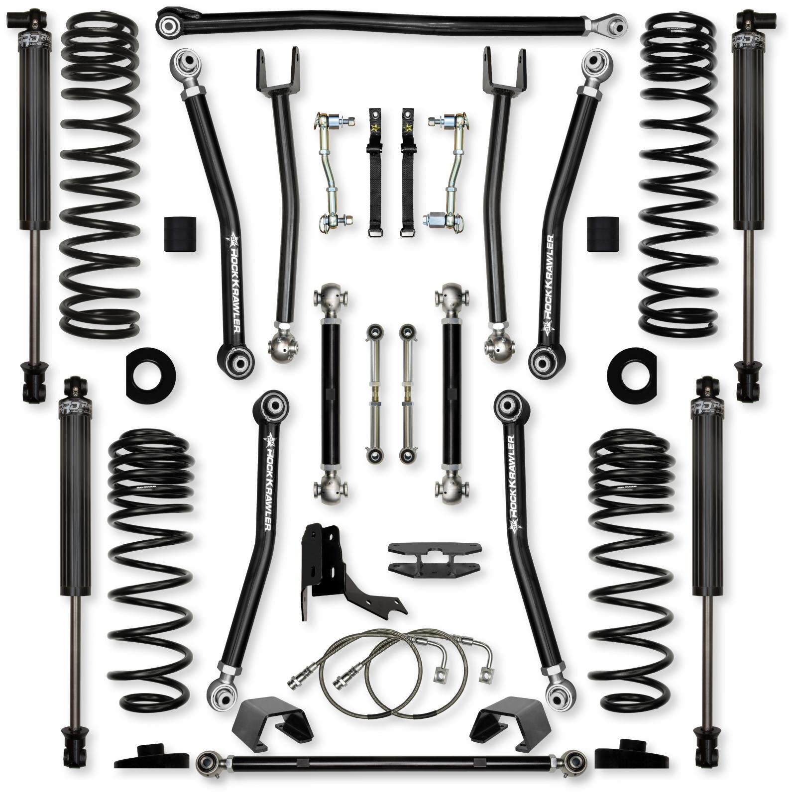 4.5 Inch X-Factor Mid-Arm Suspension System for Jeep Gladiator JT Diesel Models Rock Krawler