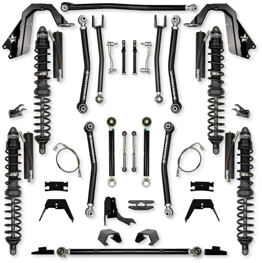 4.5 Inch X-Factor Coilover Mid-Arm Suspension System for Jeep Gladiator JT Gas Models Trail Runner System Stage 1 Rock Krawler