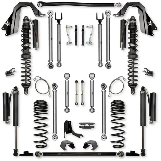 4.5 Inch X-Factor PRO Coilover Mid-Arm Suspension System for Jeep Gladiator JT Diesel Models Comp Stage 1 Rock Krawler
