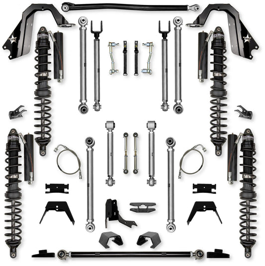 4.5 Inch X-Factor PRO Coilover Mid-Arm Suspension System for Jeep Gladiator JT Diesel Models Trail Runner System Stage 1 Rock Krawler