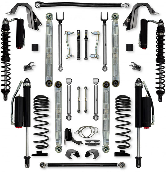 4.5 Inch X-Factor Pro Elite Coilover Mid-Arm Suspension System for Jeep Gladiator JT Diesel Models Comp System Stage 2 Rock Krawler