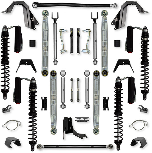 4.5 Inch X-Factor Pro Elite Coilover Mid-Arm Suspension System for Jeep Gladiator JT Diesel Models Trail Runner System Stage 2 Rock Krawler