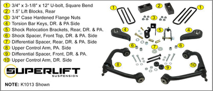 3 Inch Lift Kit 2020-2025 Chevy Silverado/GMC Sierra 2500 Hd/3500 Hd with Fox 2.0 Shocks without Overload Leaf Springs Superlift-4