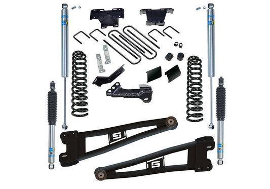 4 Inch Radius Arm Lift Kit 2023-2025 Ford F-250/F-350 4WD Diesel Engine with Bilstein Shocks Will Not work with Auto Leveling Headlight Function Superlift-1