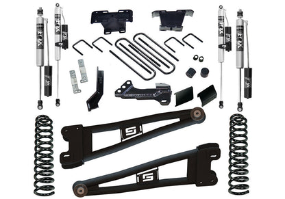 4 Inch Radius Arm Lift Kit 2023-2025 Ford F-250/F-350 4WD Diesel Engine with Fox 2.0 Reservoir Shocks Will Not work with Auto Leveling Headlight Function Superlift-1