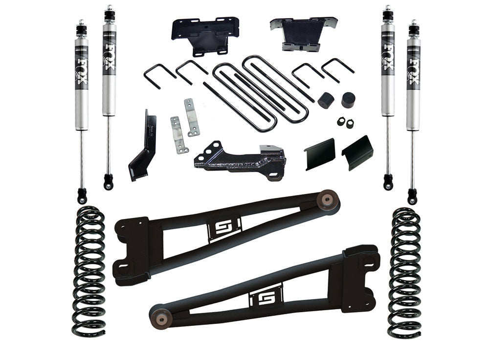 4 Inch Radius Arm Lift Kit 2023-2025 Ford F-250/F-350 4WD Diesel Engine with Fox 2.0 Shocks Will Not work with Auto Leveling Headlight Function Superlift-1
