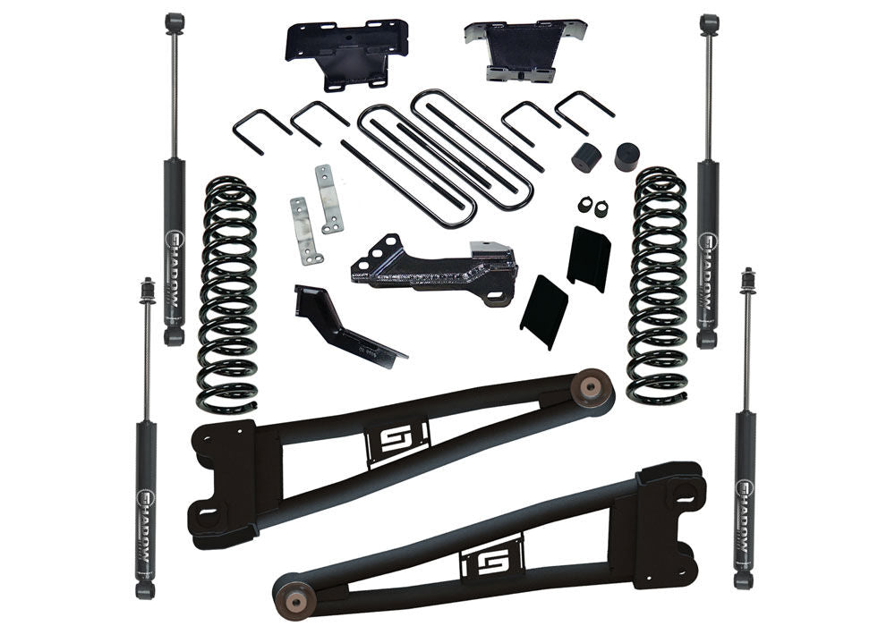 4 Inch Radius Arm Lift Kit 2023-2025 Ford F-250/F-350 4WD Diesel Engine with Shocks Will Not work with Auto Leveling Headlight Function Superlift-1