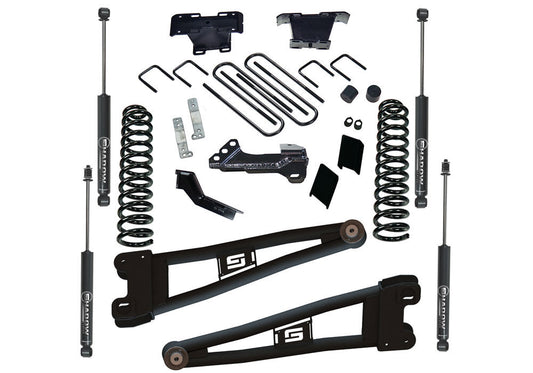 4 Inch Radius Arm Lift Kit 2023-2025 Ford F-250/F-350 4WD Diesel Engine with Shocks Will Not work with Auto Leveling Headlight Function Superlift-1