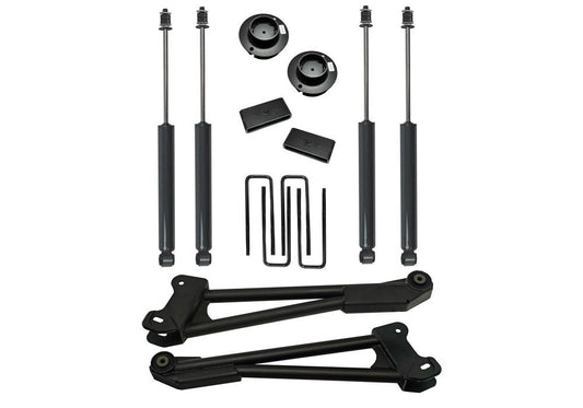 2.5 Inch Lift Kit 2019-2024 Ram 3500 4WD with Shocks & Replacement Radius Arms Superlift