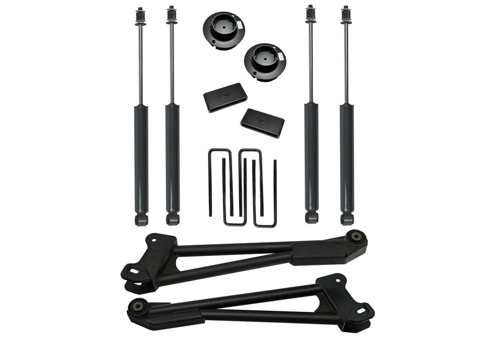 2.5 Inch Lift Kit 2019-2024 Ram 3500 4WD with Shocks & Replacement Radius Arms Superlift