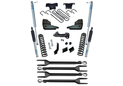 4 Inch 4-Link Lift Kit 2023-2025 Ford F-250/F-350 4WD Diesel Engine with Bilstein 5100 Shocks Will Not work with Auto Leveling Headlight Function Superlift-2