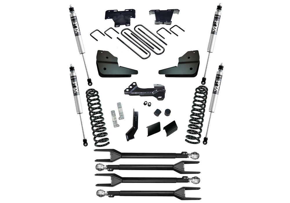 4 Inch 4-Link Lift Kit 2023-2025 Ford F-250/F-350 4WD Diesel Engine with Fox 2.0 Shocks Will Not work with Auto Leveling Headlight Function Superlift-2