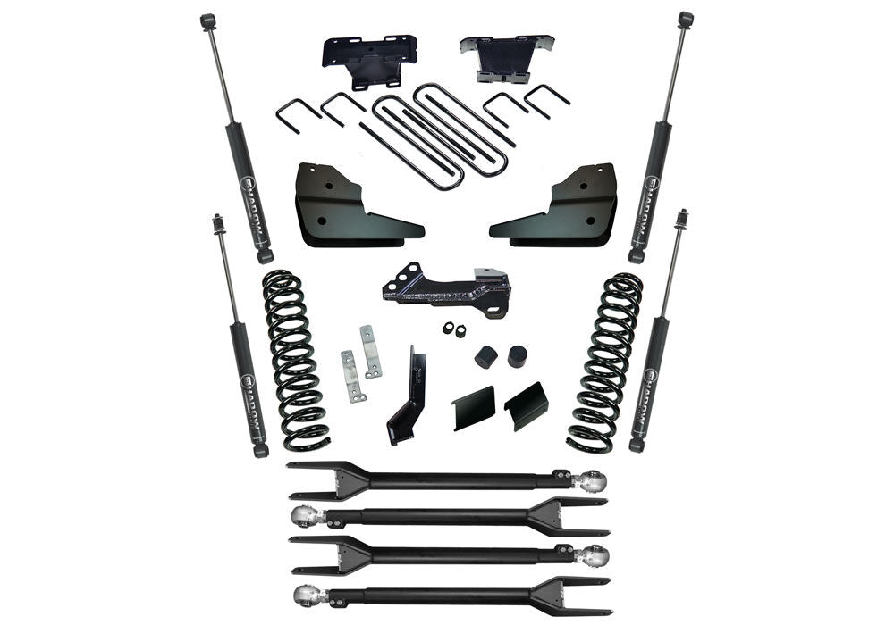 4 Inch 4-Link Lift Kit 2023-2025 Ford F-250/F-350 4WD Diesel Engine with Shocks Will Not work with Auto Leveling Headlight Function Superlift-2